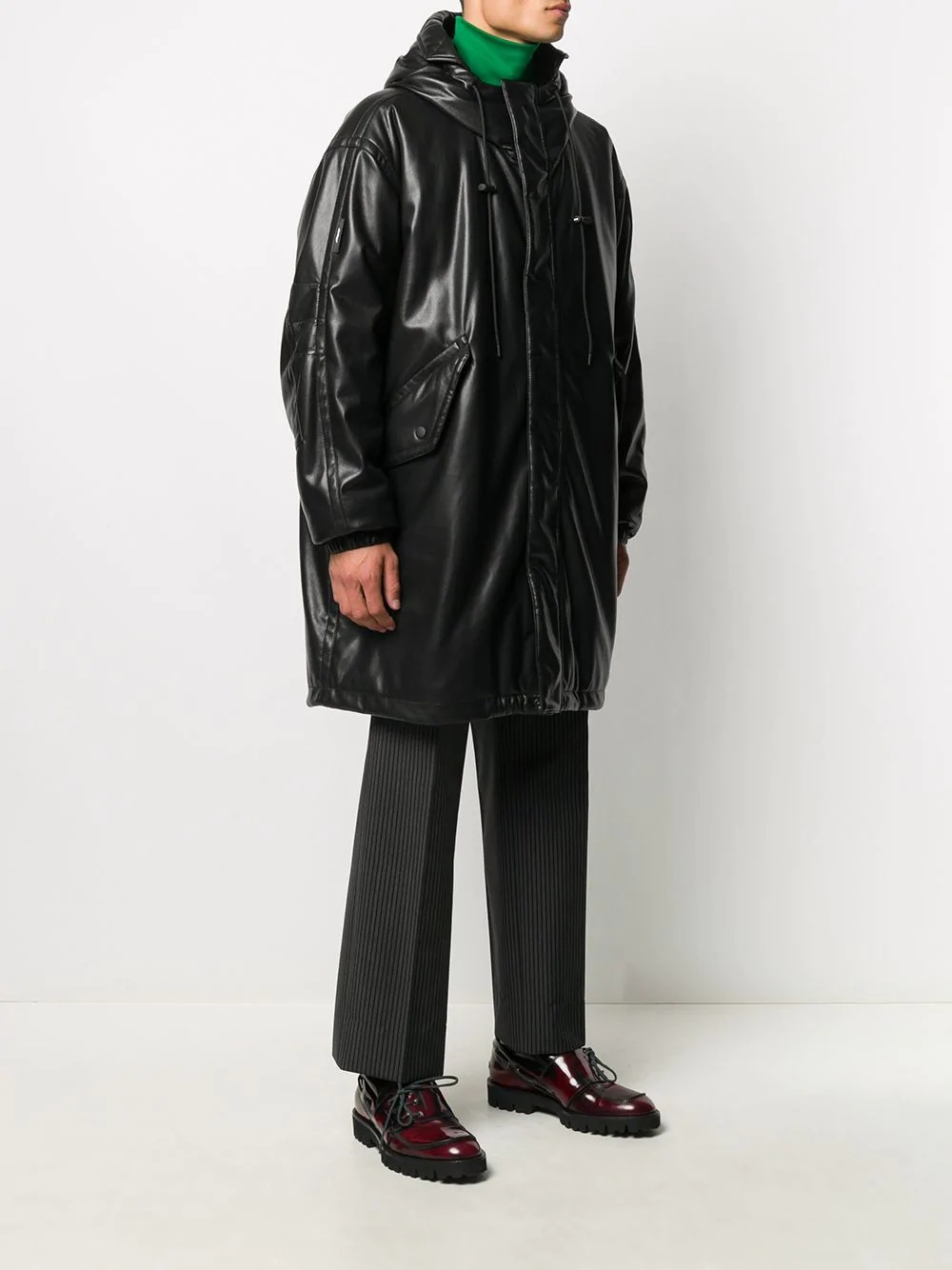 laminated finish raincoat - 3