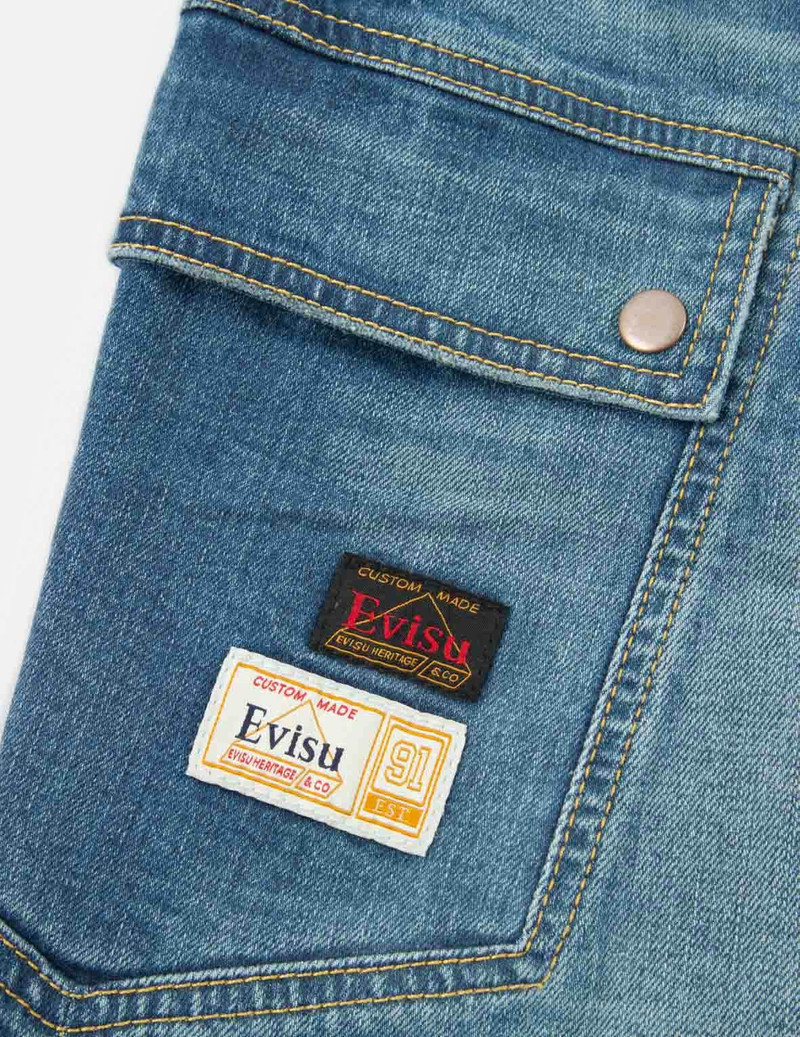 CARGO POCKET DENIM SHORTS 11