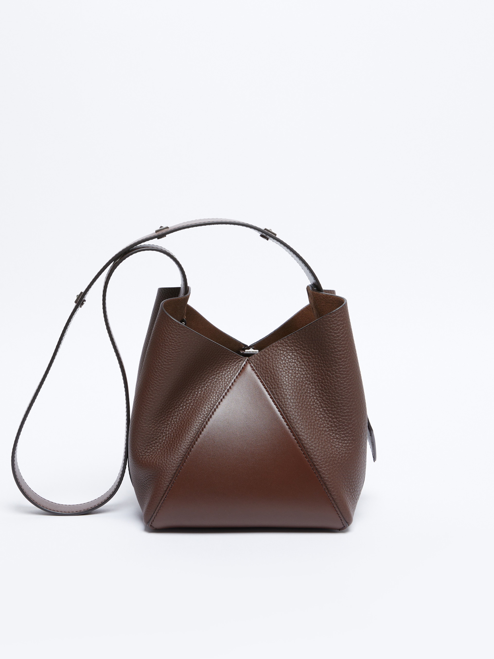 MMBUCKETS Small bucket bag in deer-print leather - 3