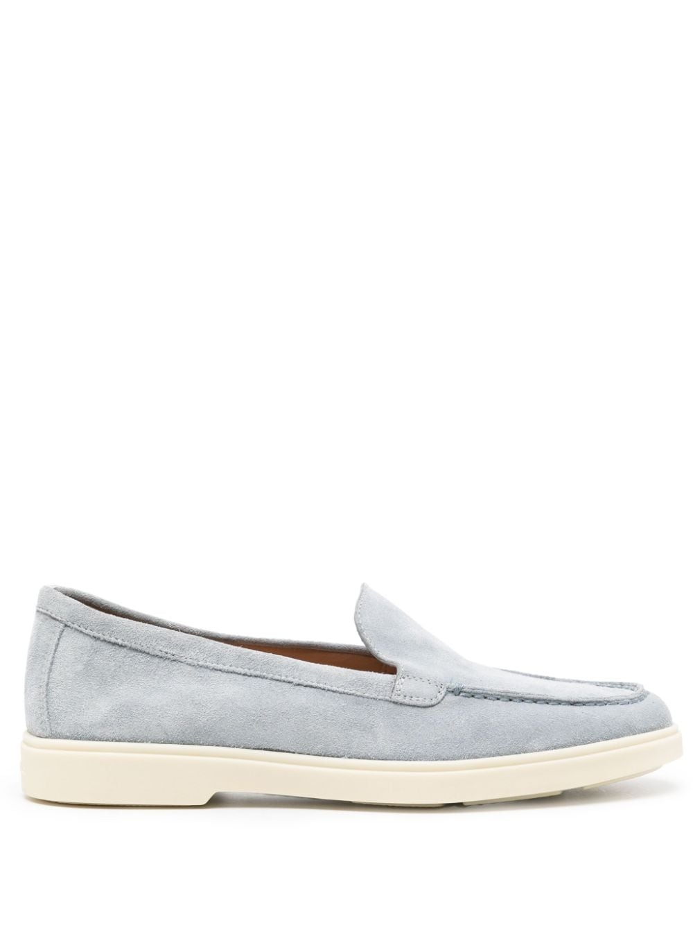 round-toe suede loafers - 1