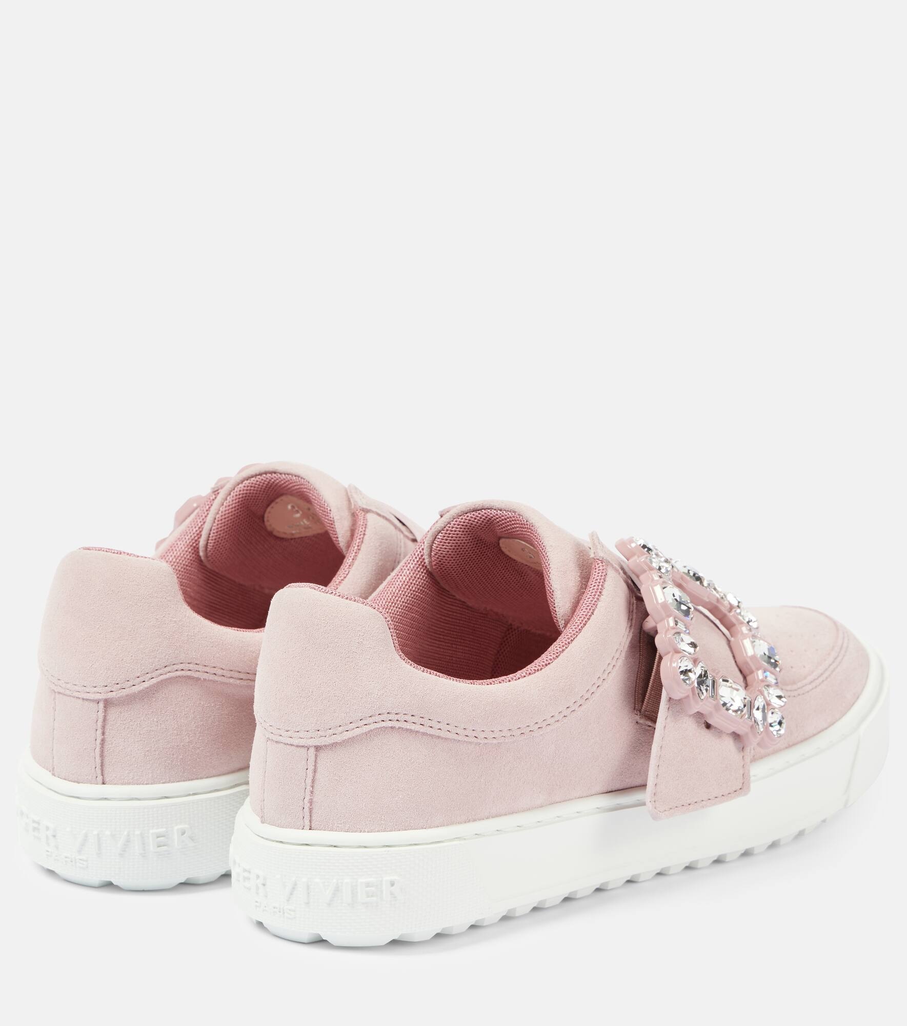 Very Vivier embellished leather sneakers - 3