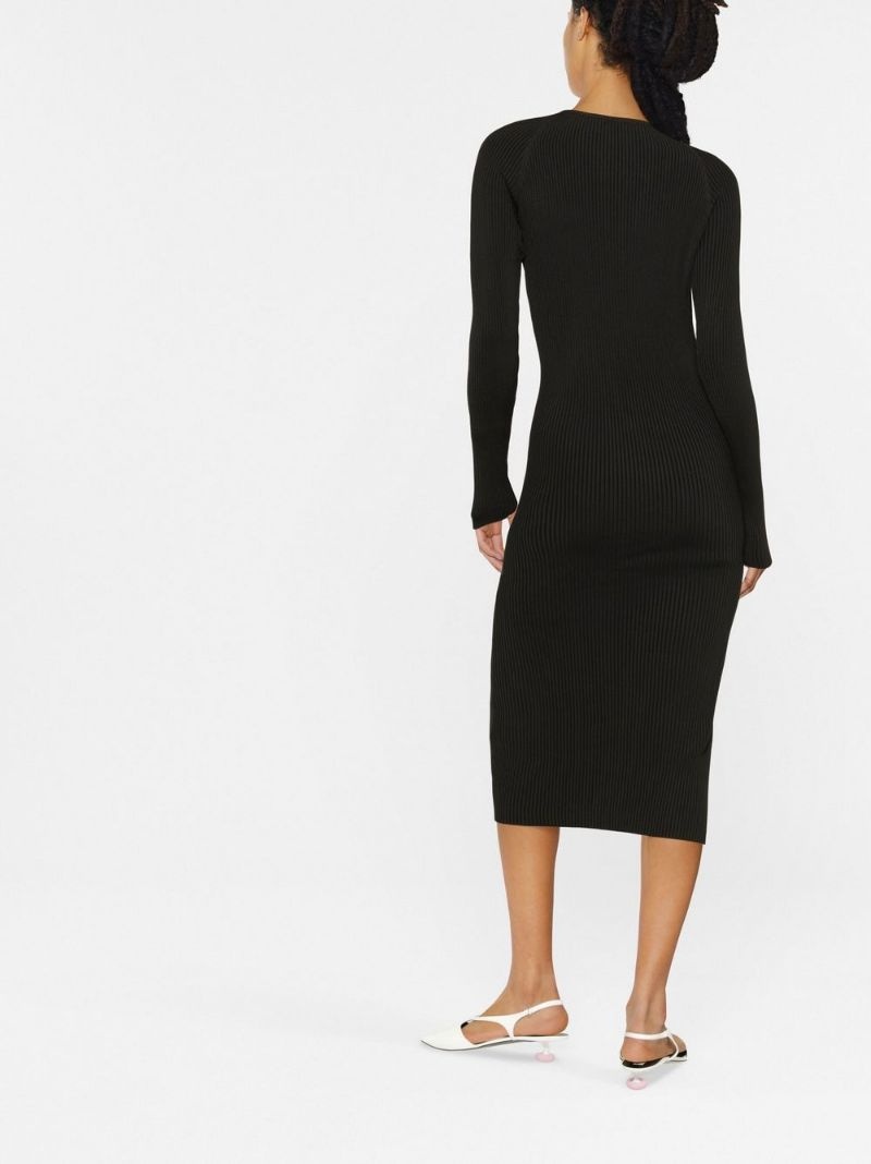 cut-out detail midi dress - 4