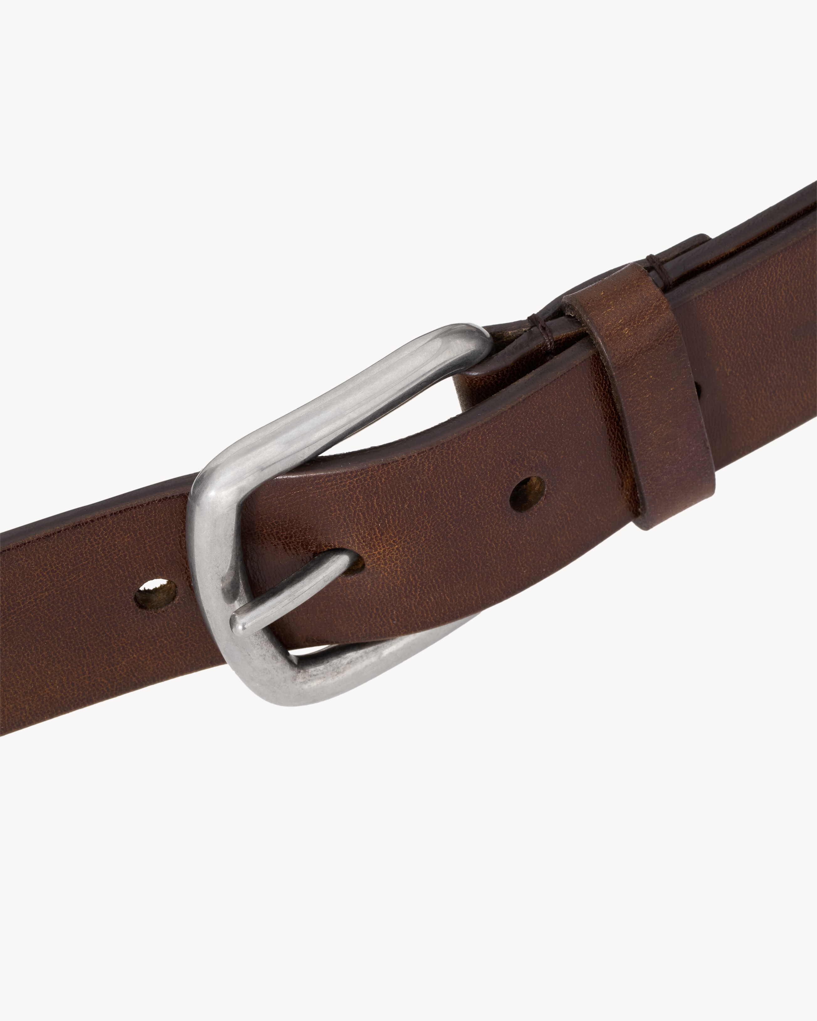 RECTANGULAR BUCKLE BELT IN LEATHER - 3