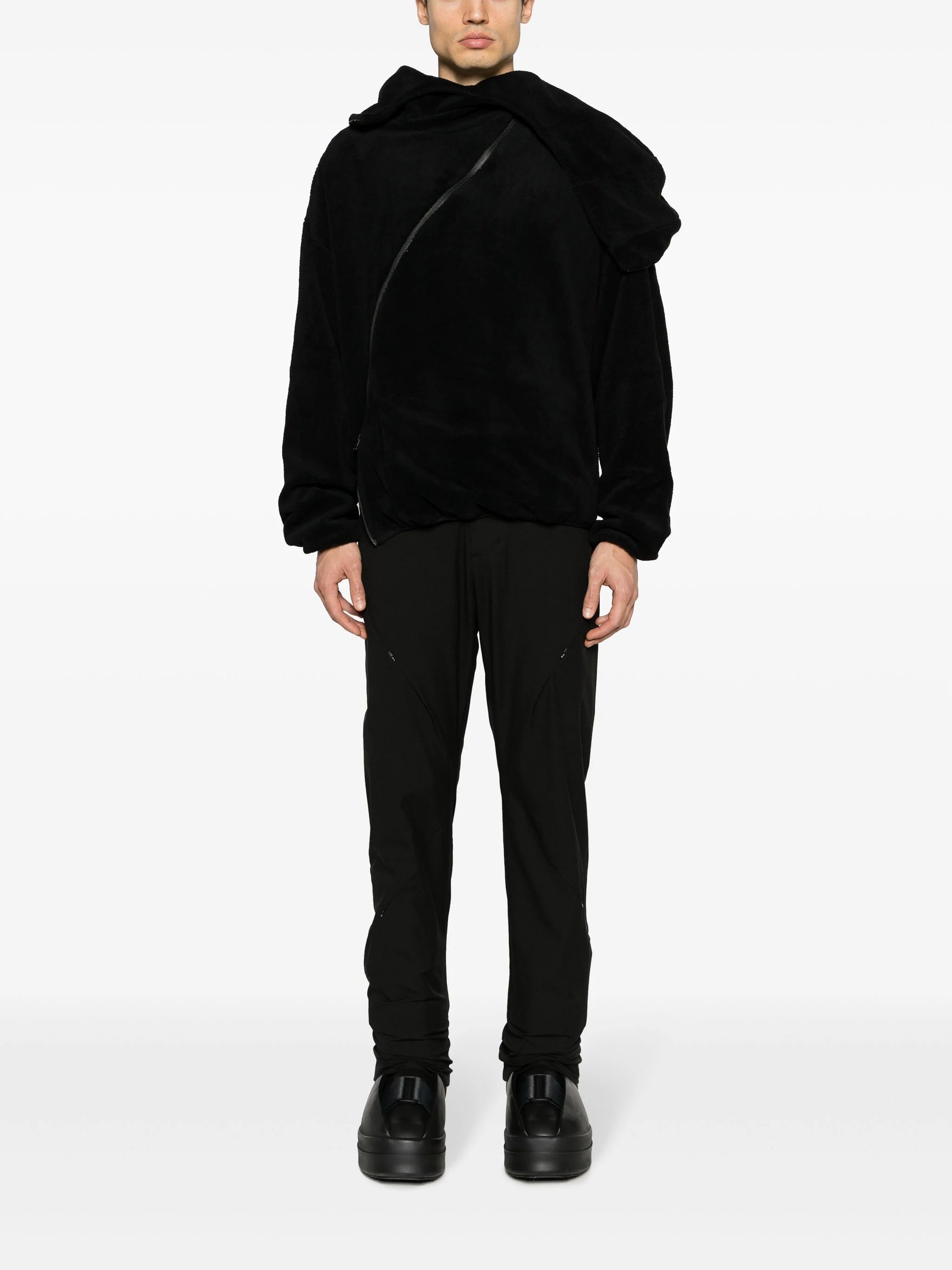 HIGH-WAIST TAPERED-LEG TROUSERS - 2