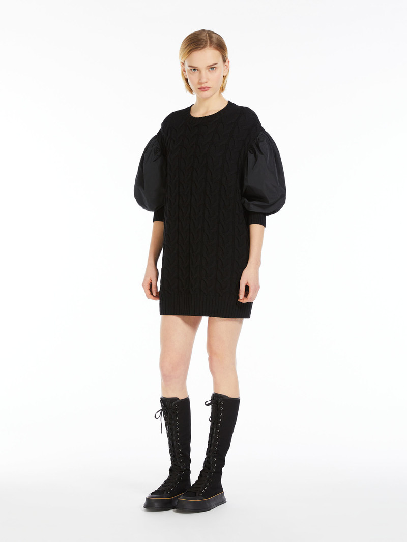 Max Mara VITTOR Wool dress with balloon sleeves outlook