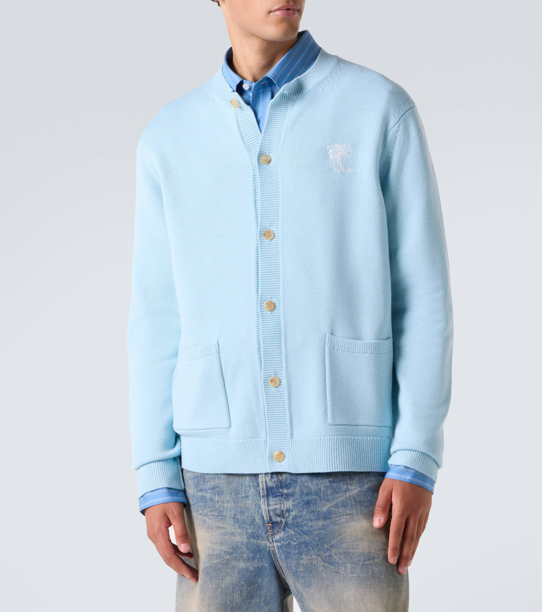 Embroidered wool cardigan - 3
