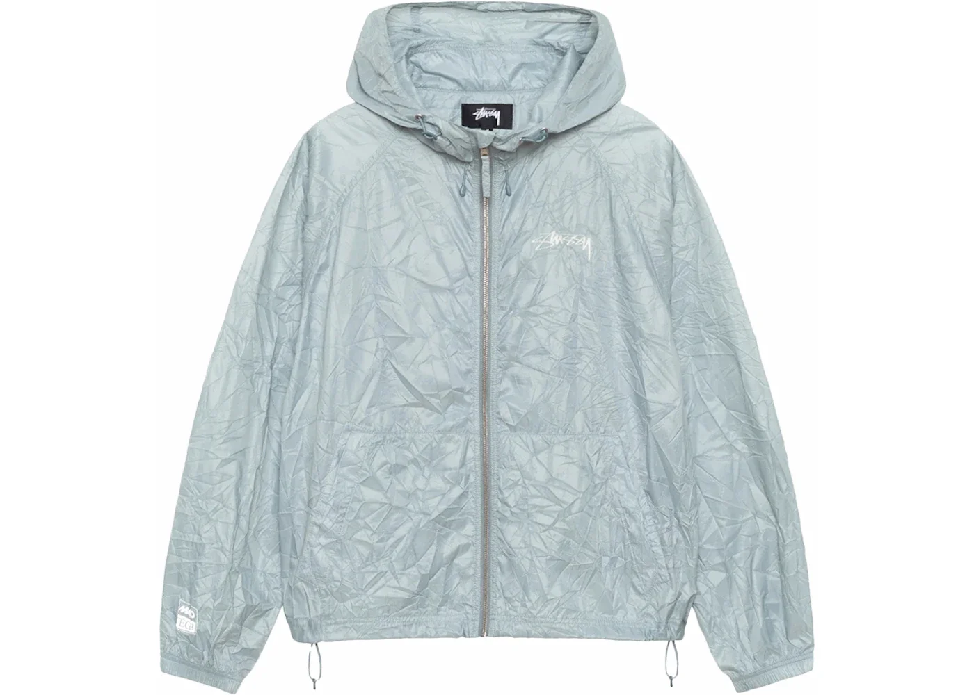 Stussy Wrinkled Nylon Beach Shell Jacket Slate - 1