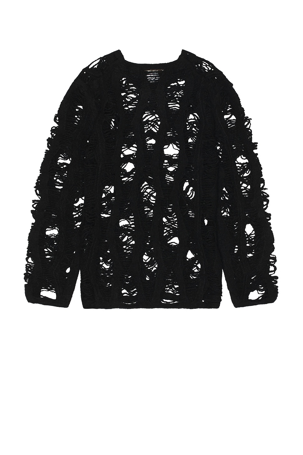 Worsted Yarn Splashed Pattern Pullover - 2