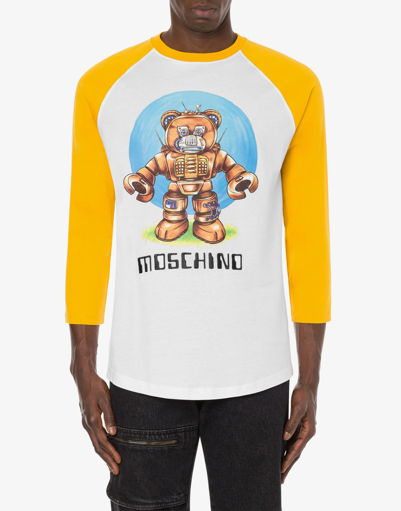 Moschino ROBOT BEAR ORGANIC JERSEY T-SHIRT outlook