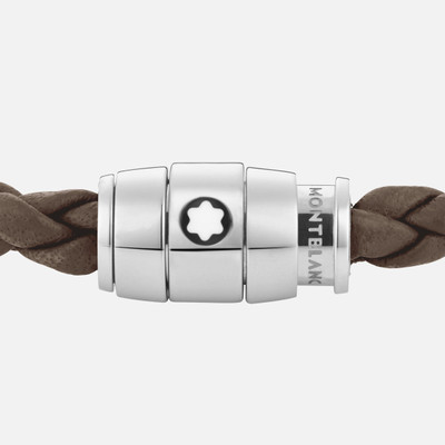 Montblanc Bracelet Steel 3 rings Meisterstück collection in mastic leather outlook