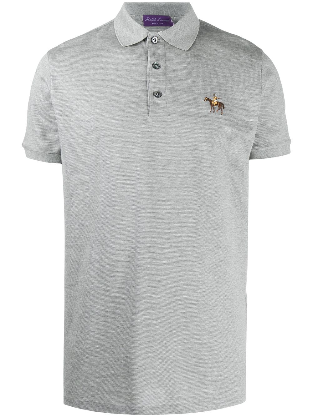 embroidered cotton polo shirt - 1