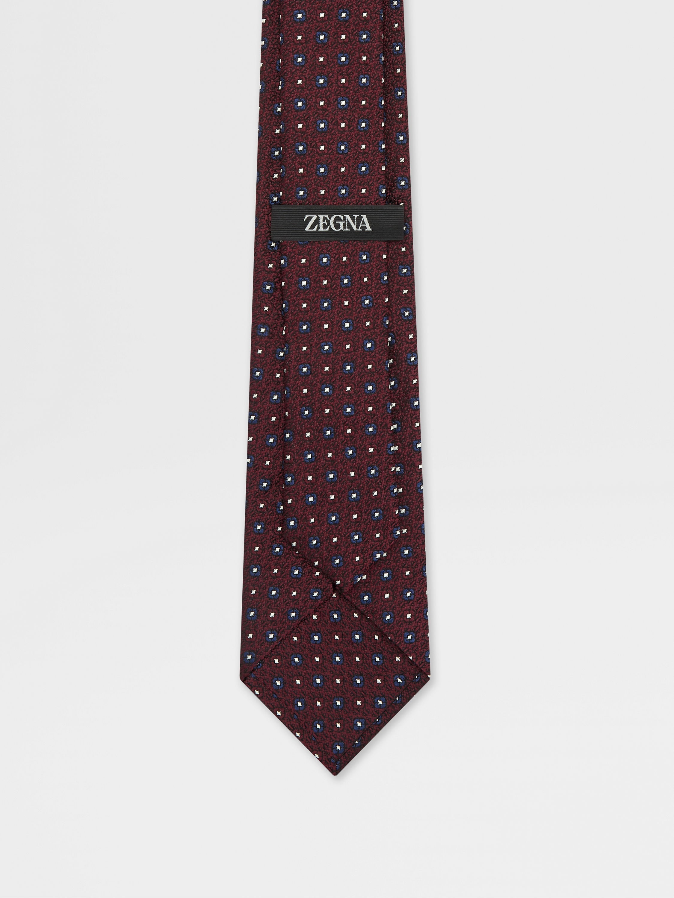 BURGUNDY SILK TIE - 3