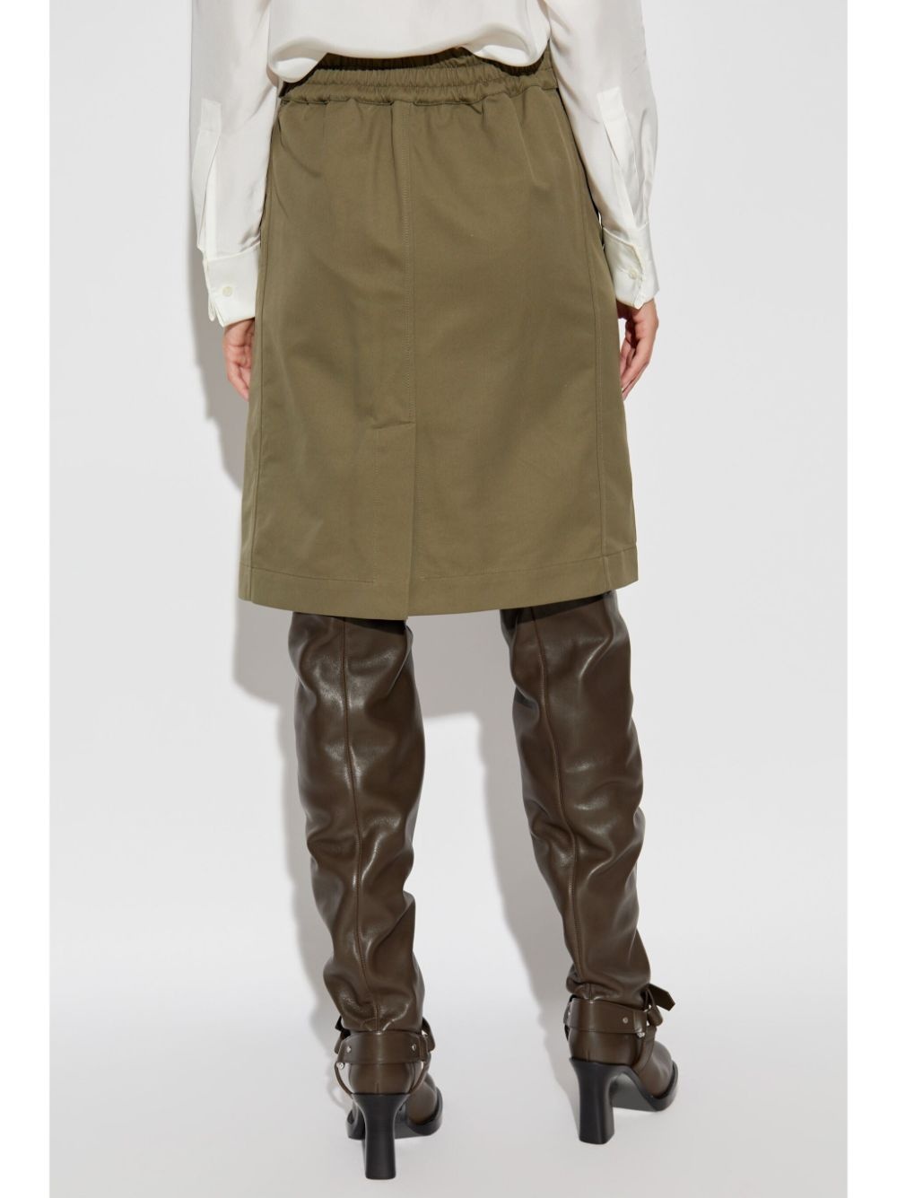 belted-buttoned midi skirt - 4