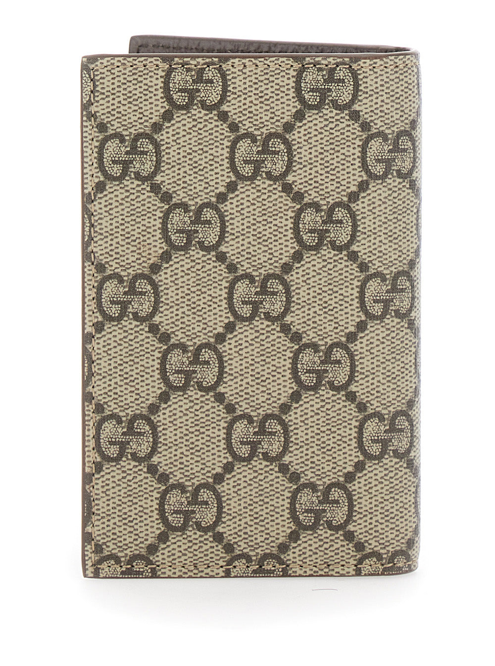 Gucci Men Beige Card Holder With All-Over Gg Motif And Logo On The Front In Fabric Man - 4