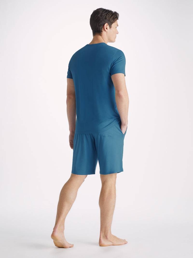 Men's Lounge Shorts Basel Micro Modal Stretch Ocean - 4