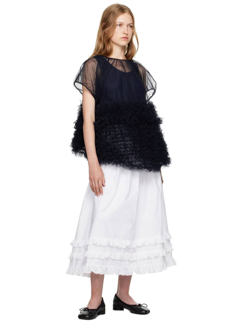 Molly Goddard Navy Rudi Top outlook
