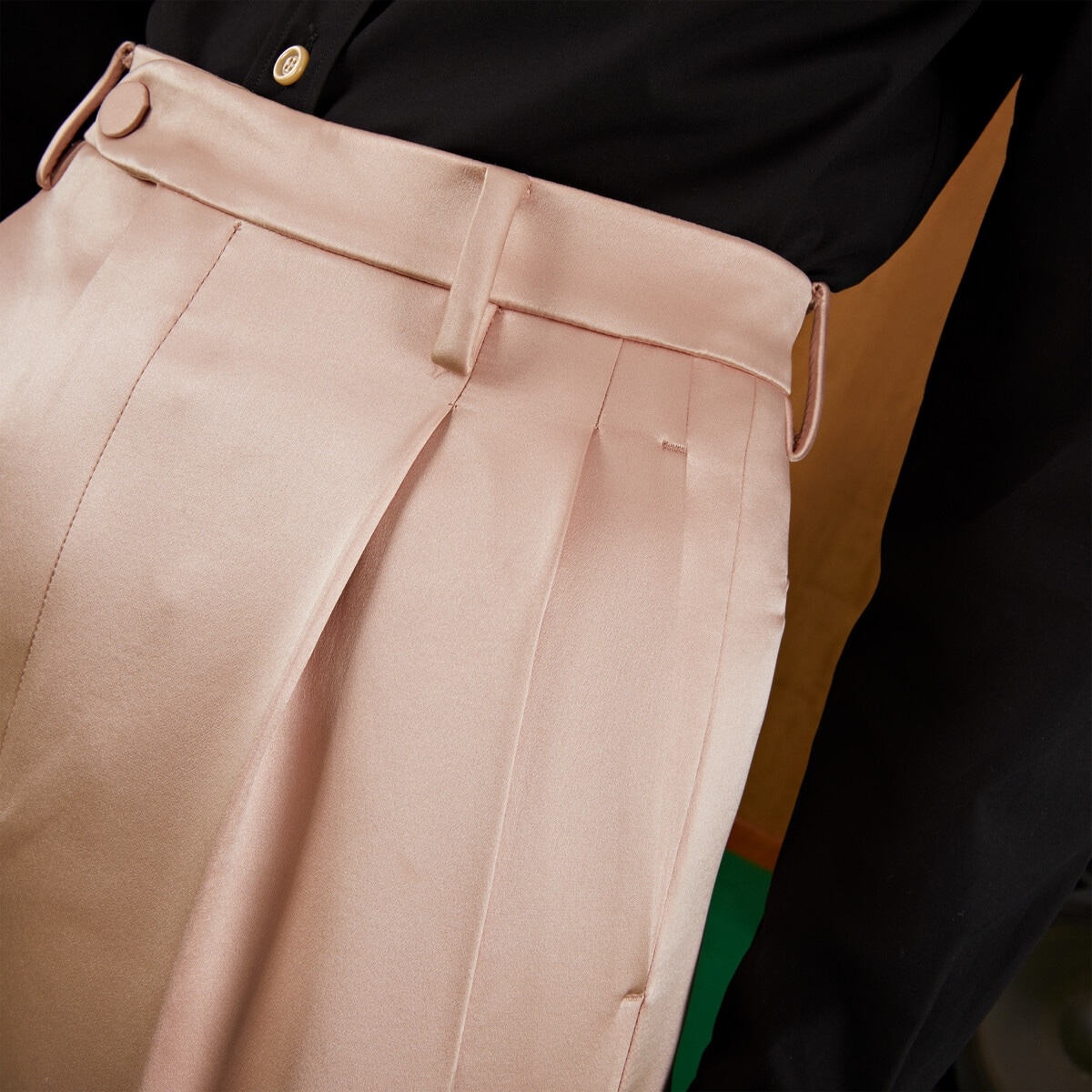 Straight satin pants - 4