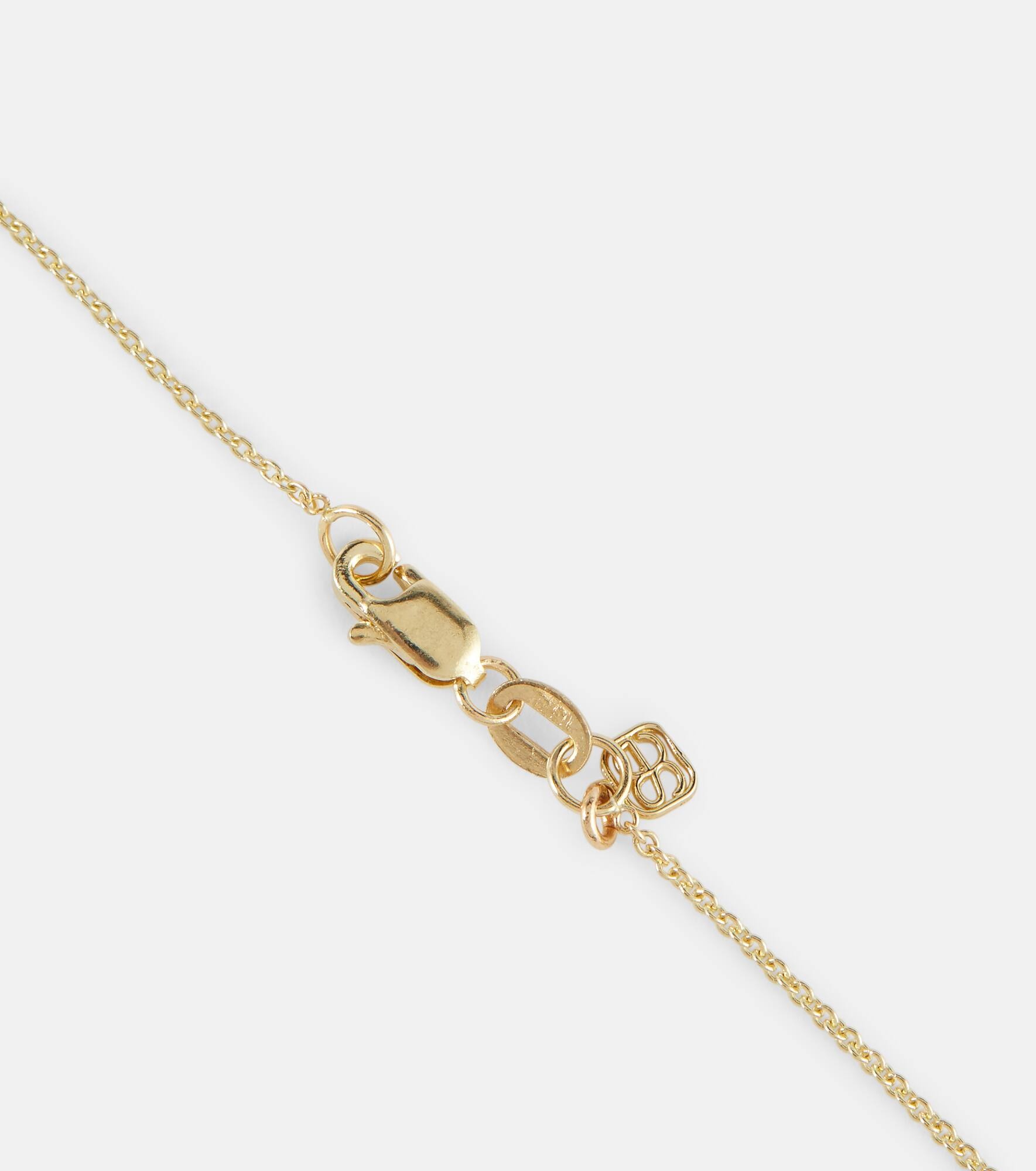 Wing and Starburst 14kt gold necklace with diamonds - 4