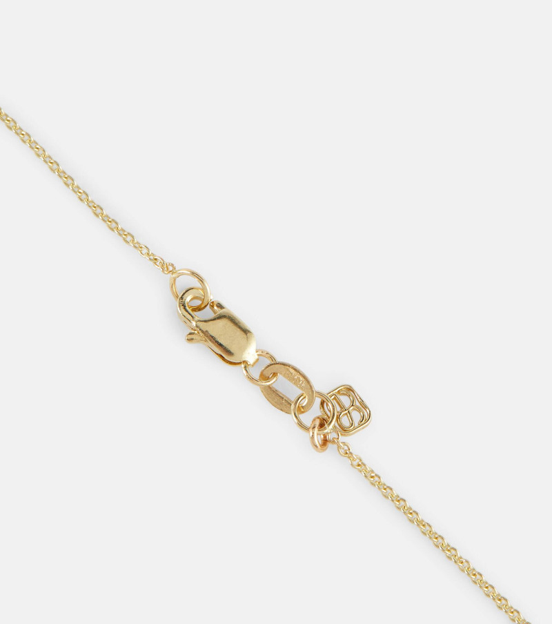 Wing and Starburst 14kt gold necklace with diamonds 4