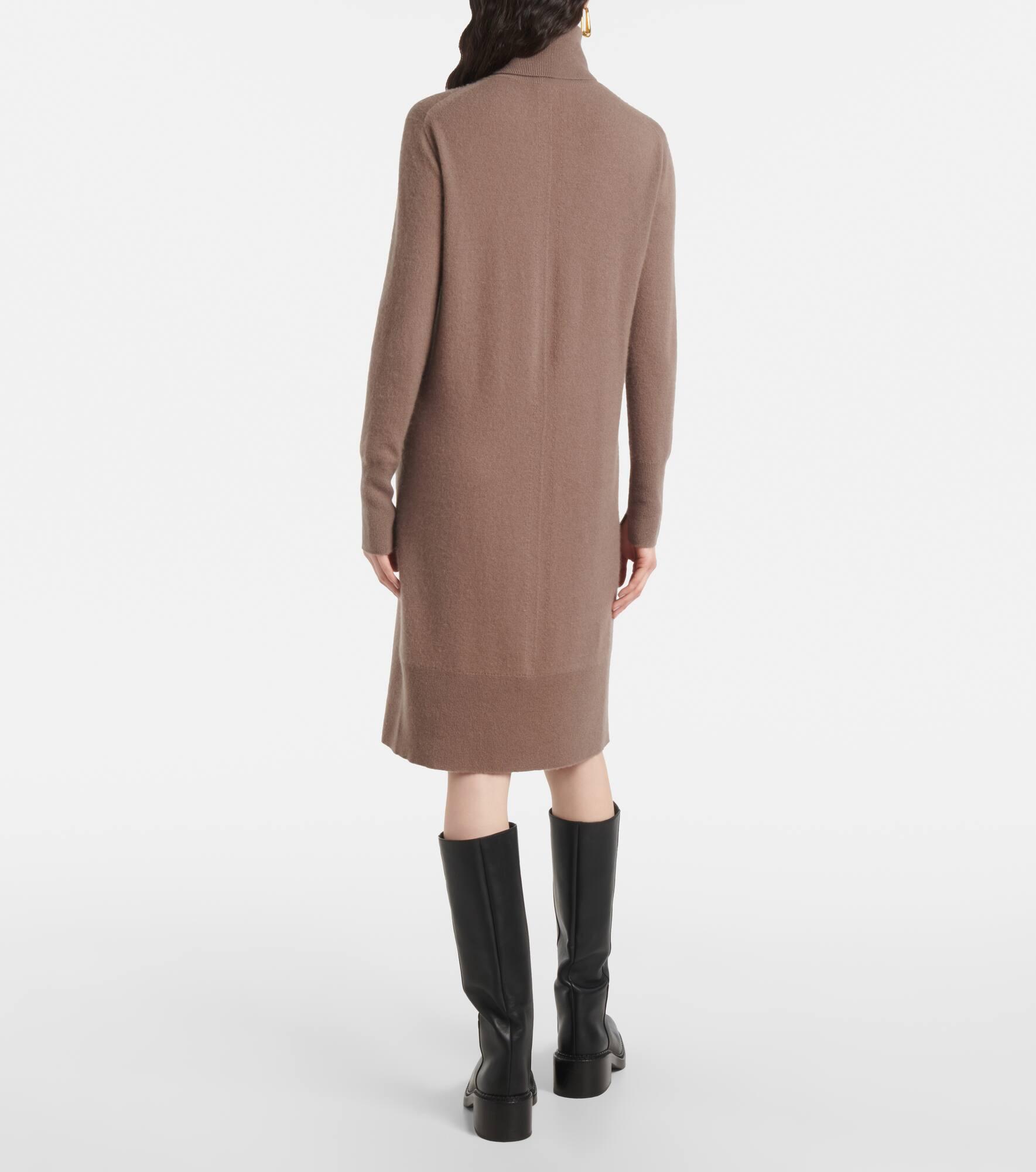 Cashmere turtleneck midi dress - 3