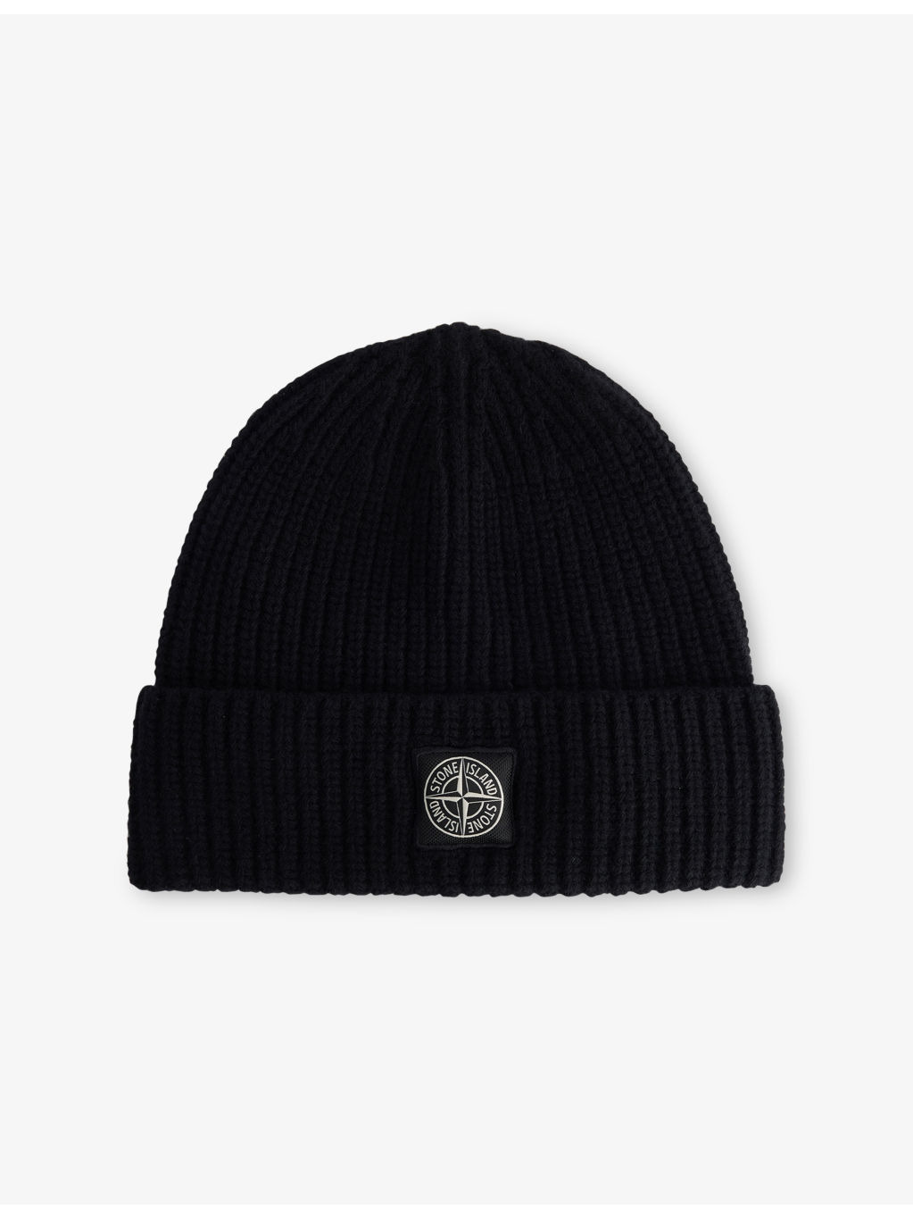 Brand-Patch Wool Beanie Hat - 1