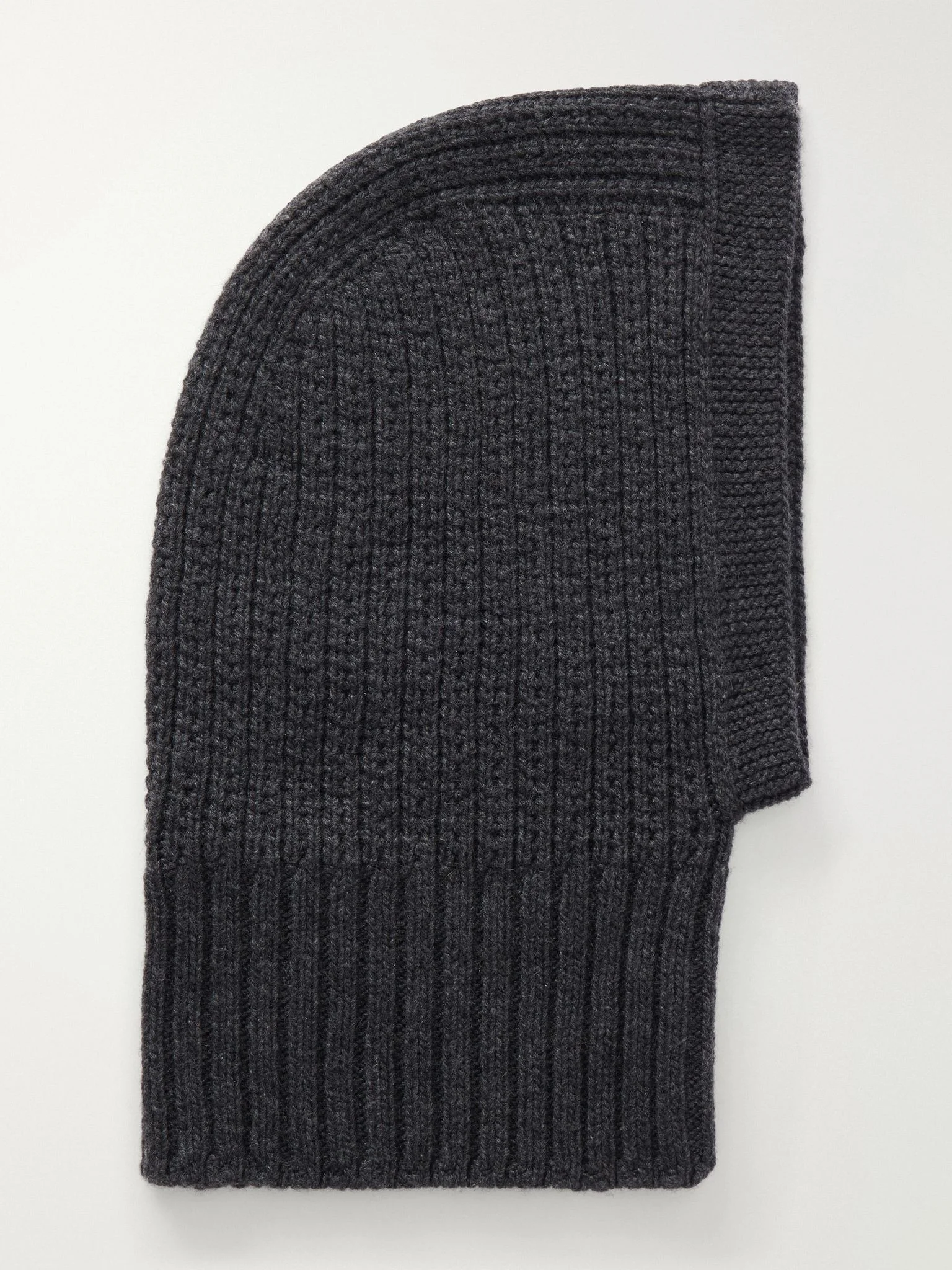 Waffle-Knit Cashmere Snood Black - 1