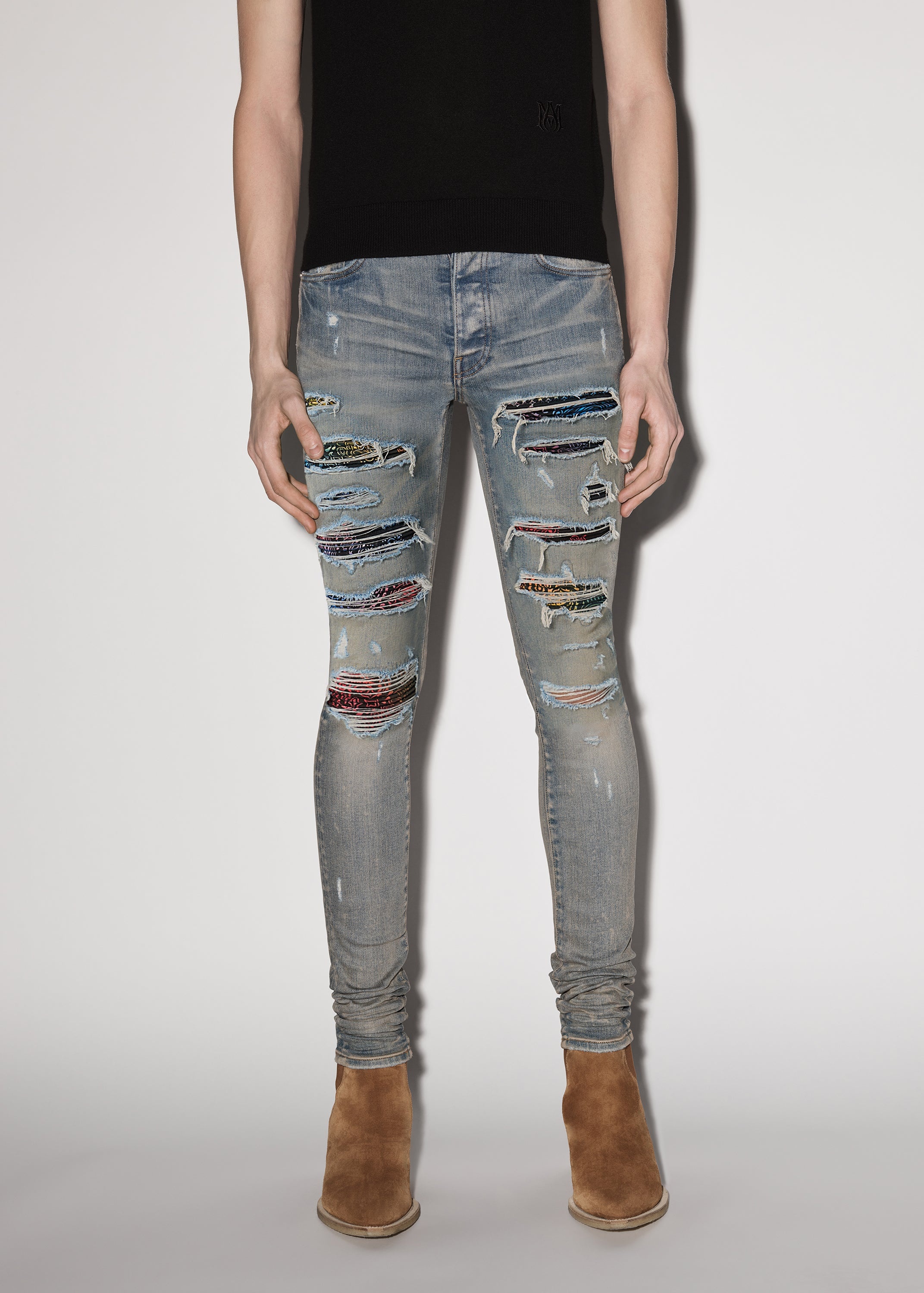 RAINBOW PAISLEY THRASHER JEAN - 2