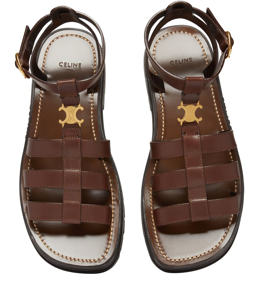 Clea Triomphe gladiator chunky sandal in calfskin - vegetal tanning - 4