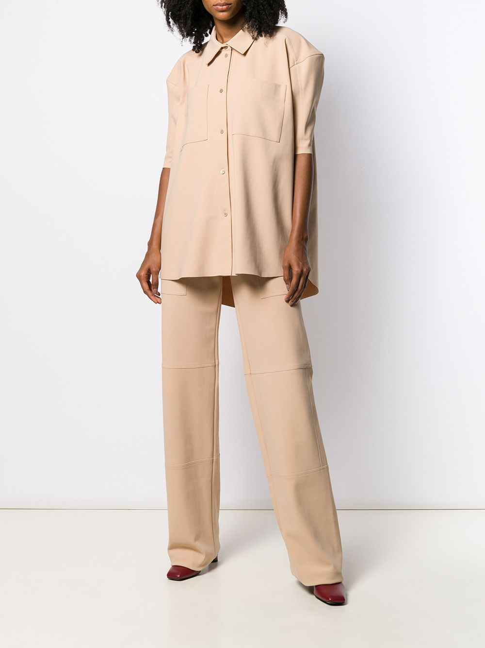 long wide-leg trousers - 2