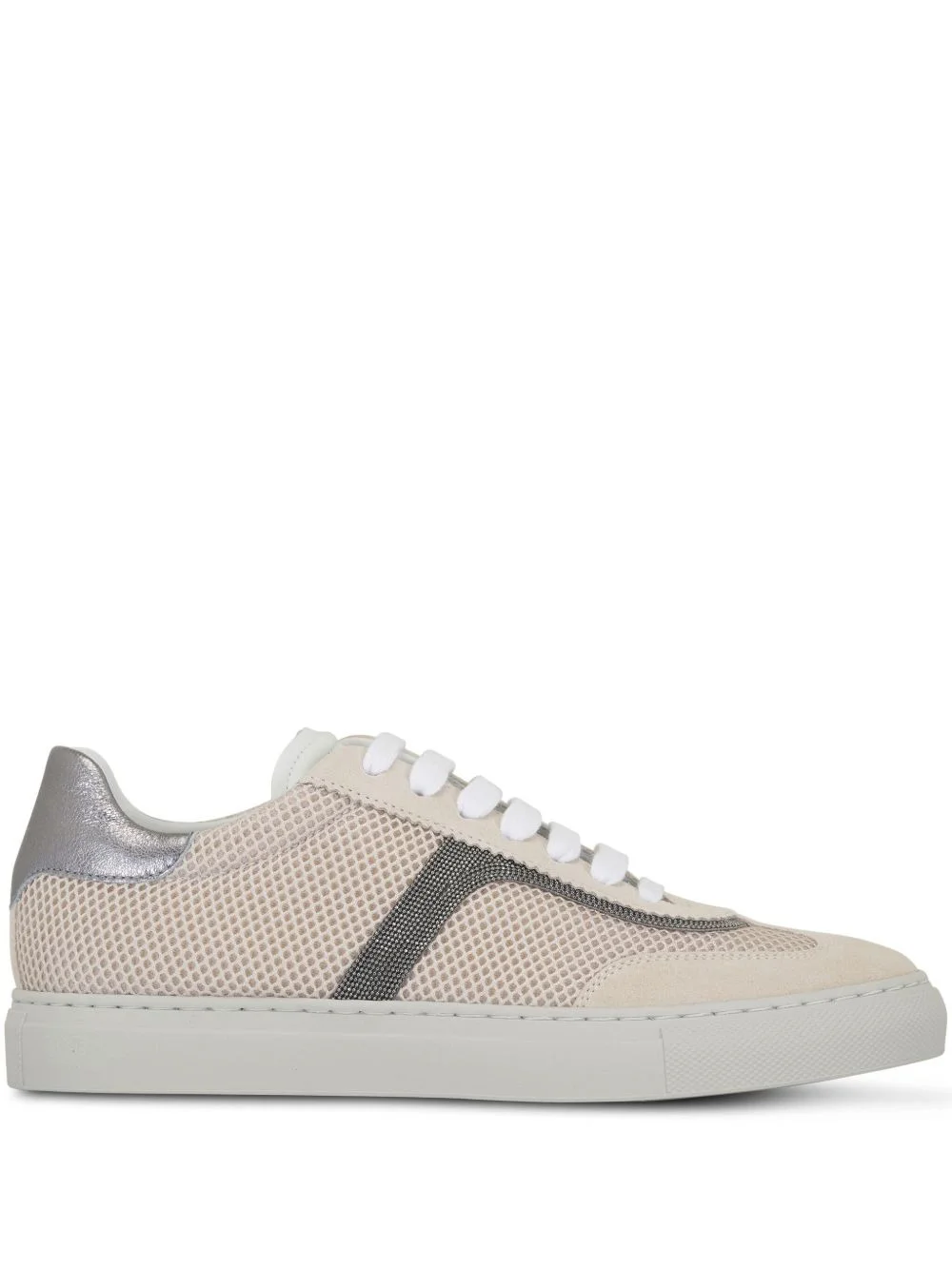 Monili chain-detail leather sneakers - 1