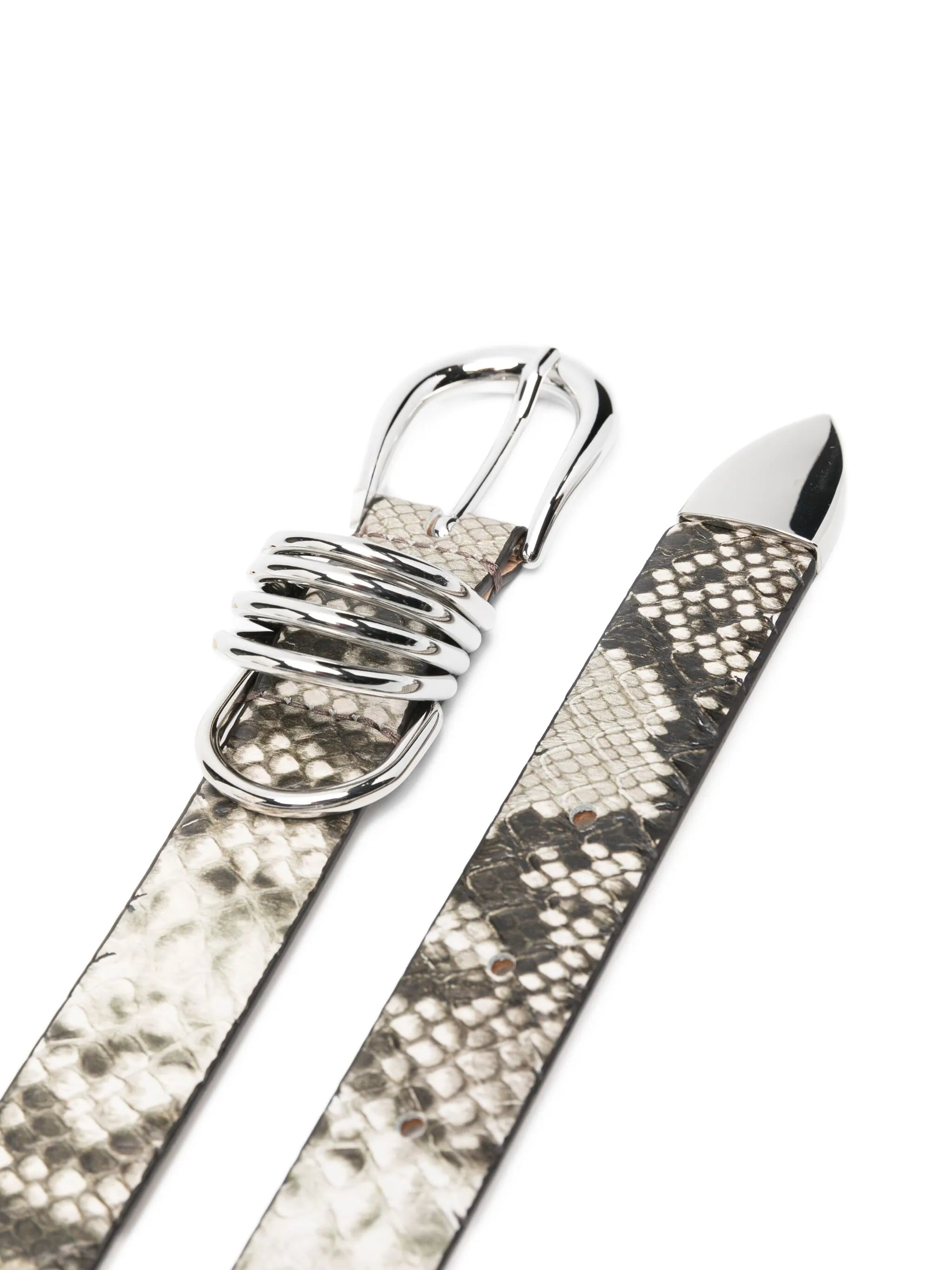 Dehanche Hollyhock Snakeskin-print Belt - 3