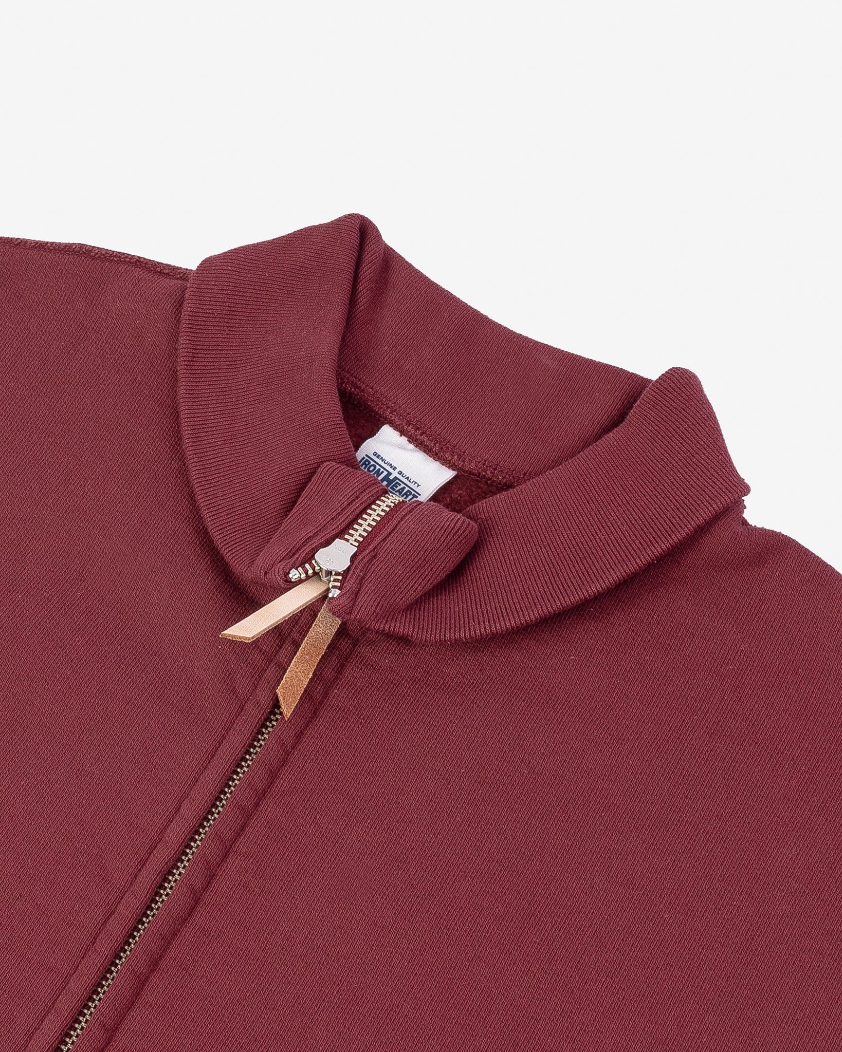 IHSW-11-BUR 14oz Ultra Heavyweight Loopwheel Cotton Zip Up Sweater - Burgundy - 6