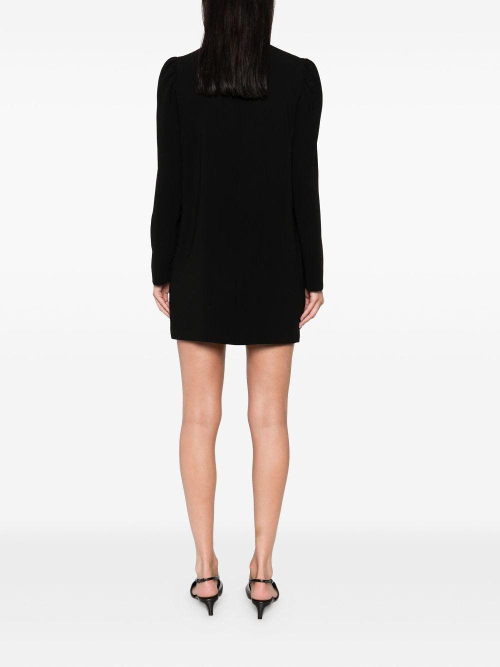 high-neck long-sleeve dress - 4