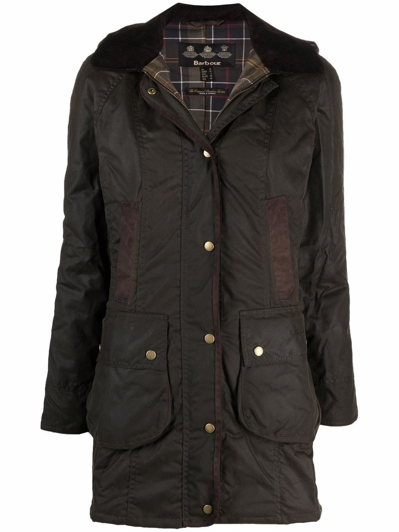 wax-coated buttoned-up coat 1