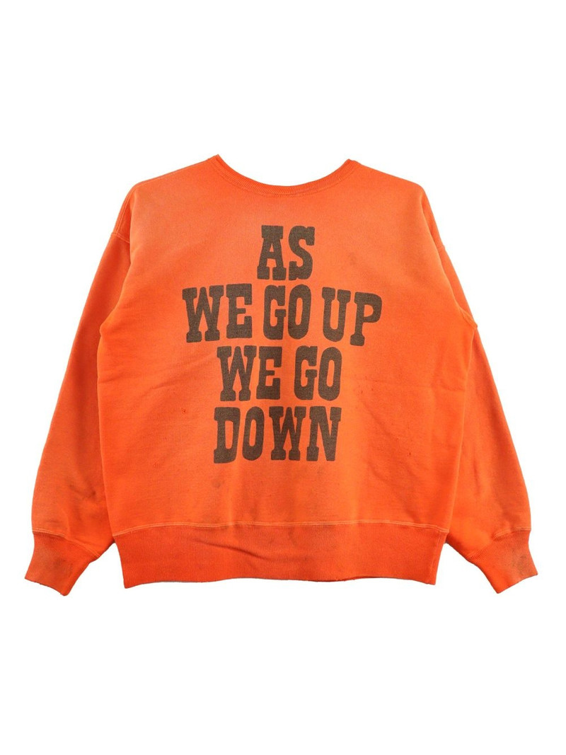 SAINT M×××××× slogan-print cotton sweatshirt outlook