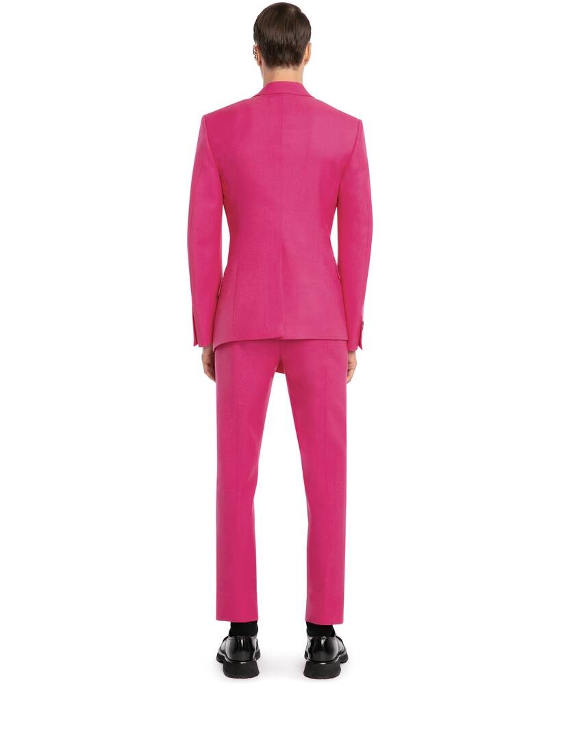 Asymmetric Double-breasted Jacket in Electric Pink - 4