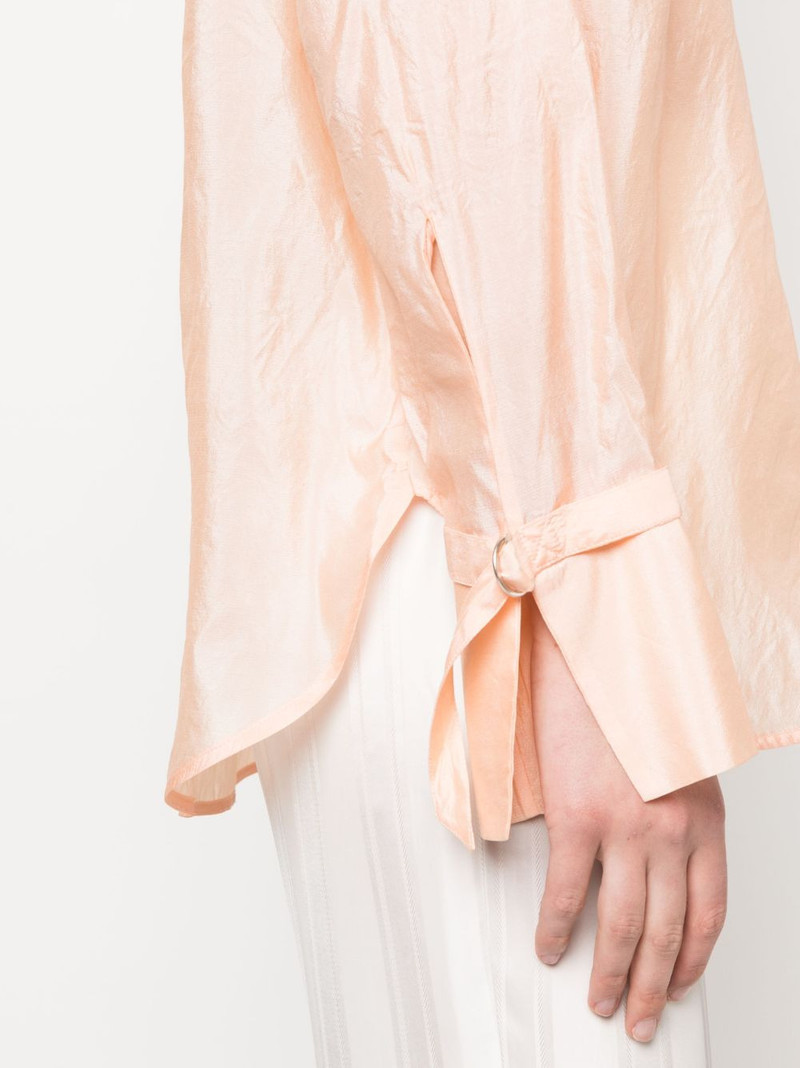 cuff strap silk shirt 5