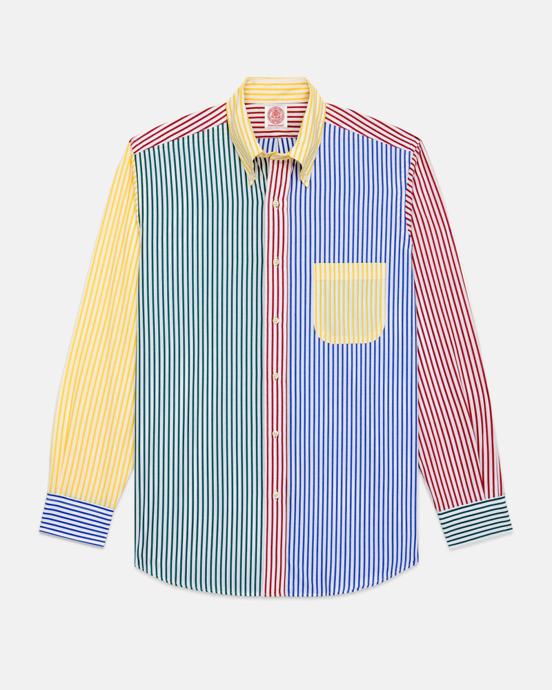 J. PRESS MADE-IN-CANADA BUTCHER STRIPE FUN SHIRT - CLASSIC FIT outlook