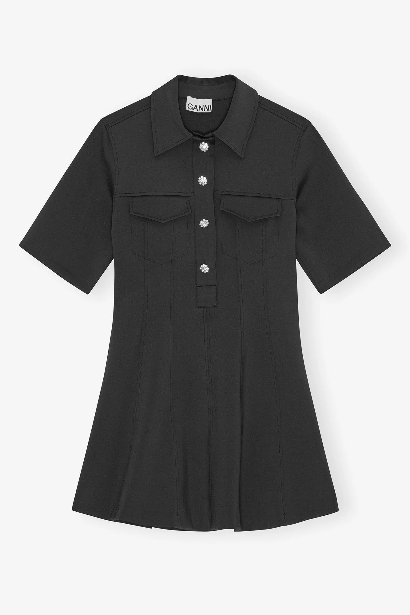 DRESS IN BLACK NEOPRENE - 1