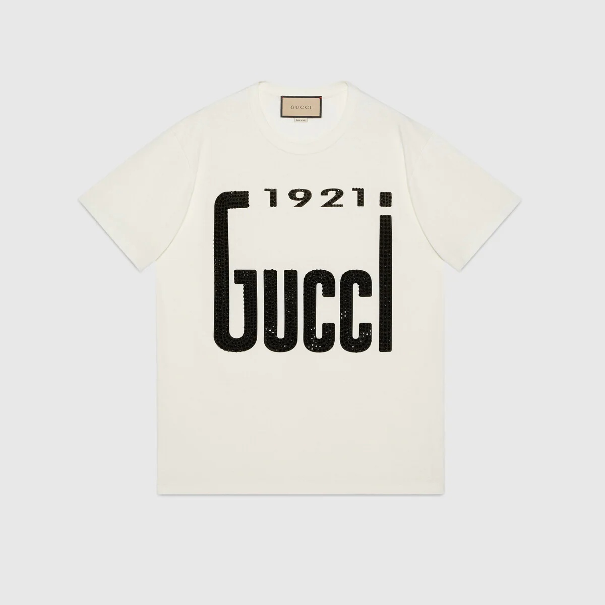 Crystal '1921 Gucci' cotton T-shirt - 1