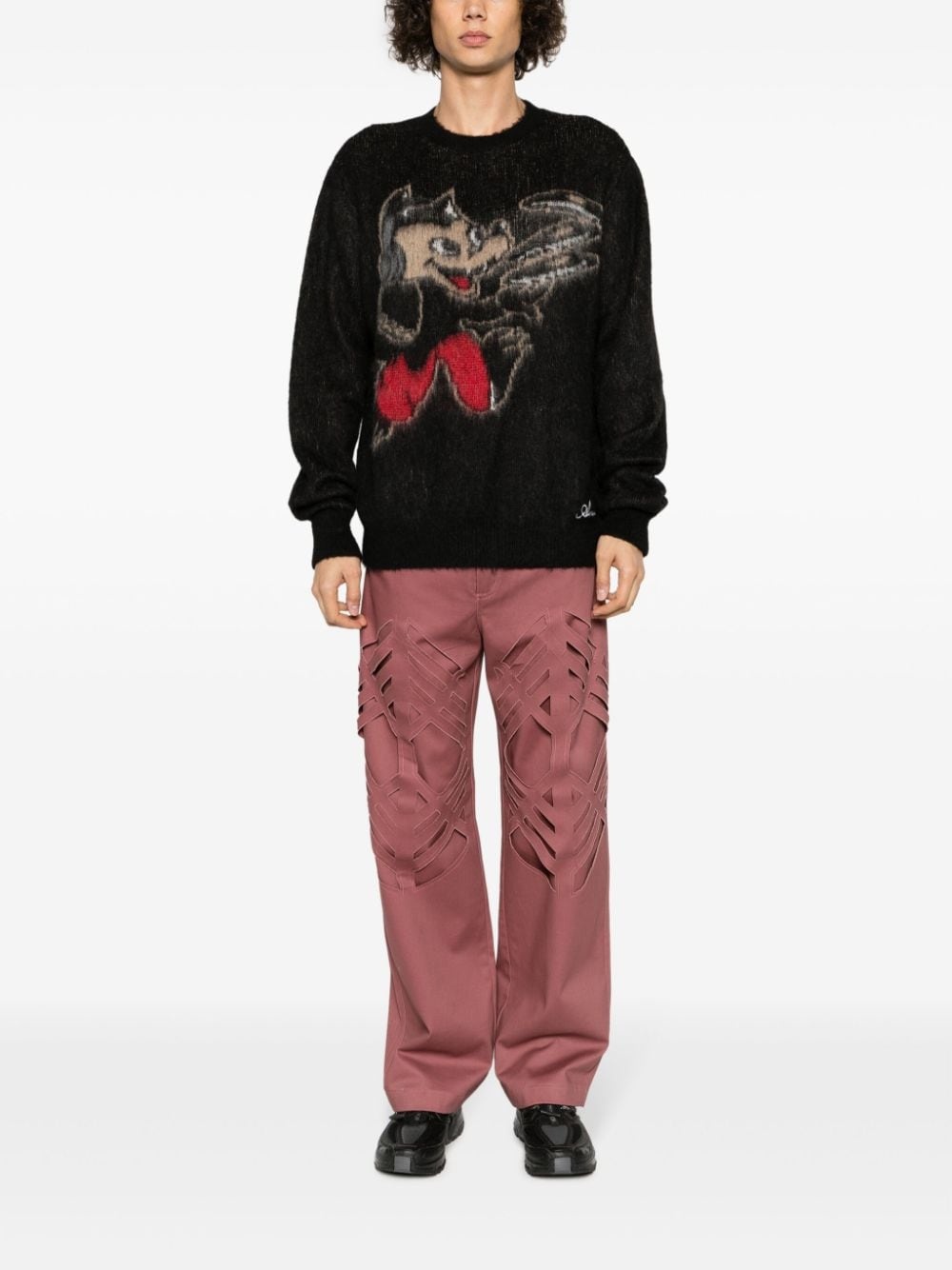 Record Wolf knitted jumper - 2