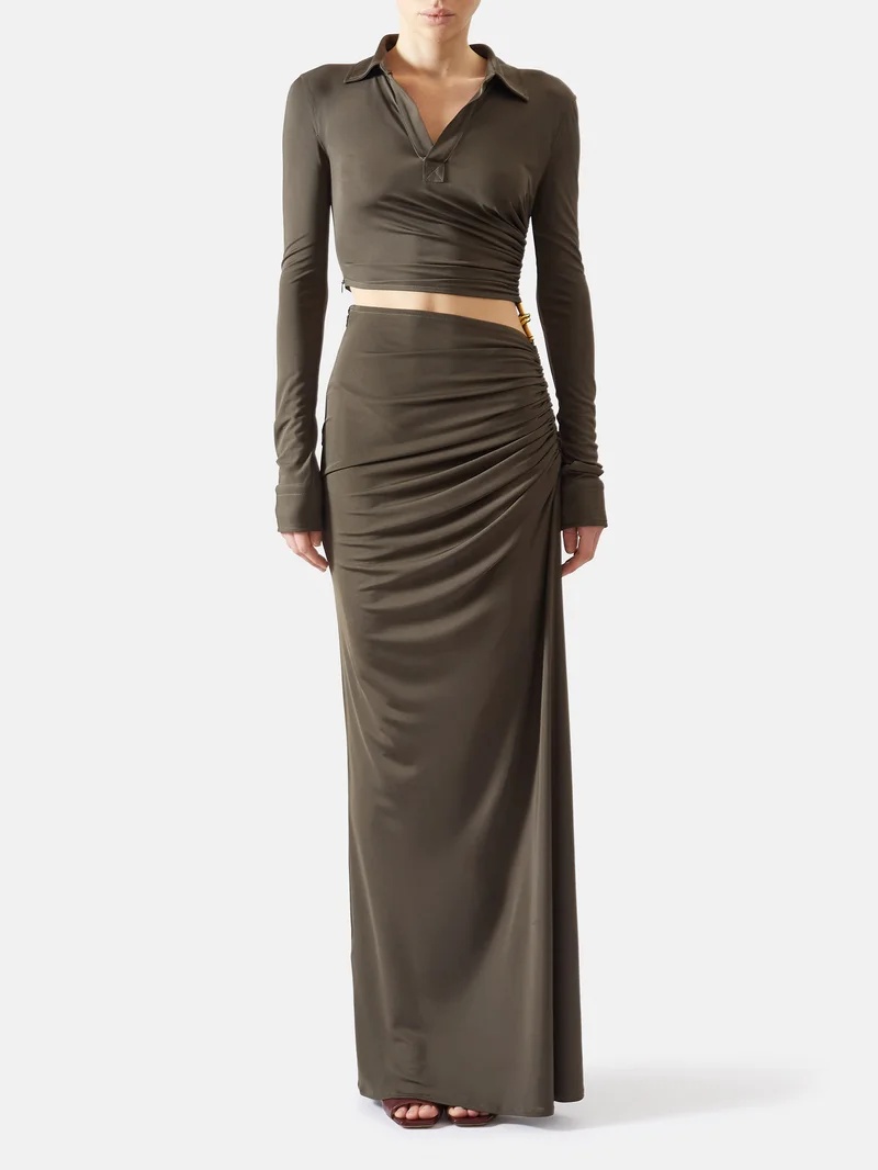 Bottega Veneta Cutout jersey maxi dress | matchesfashion