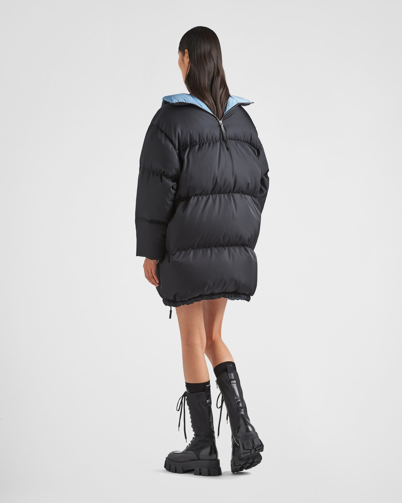 Re-Nylon Gabardine hooded down coat 5