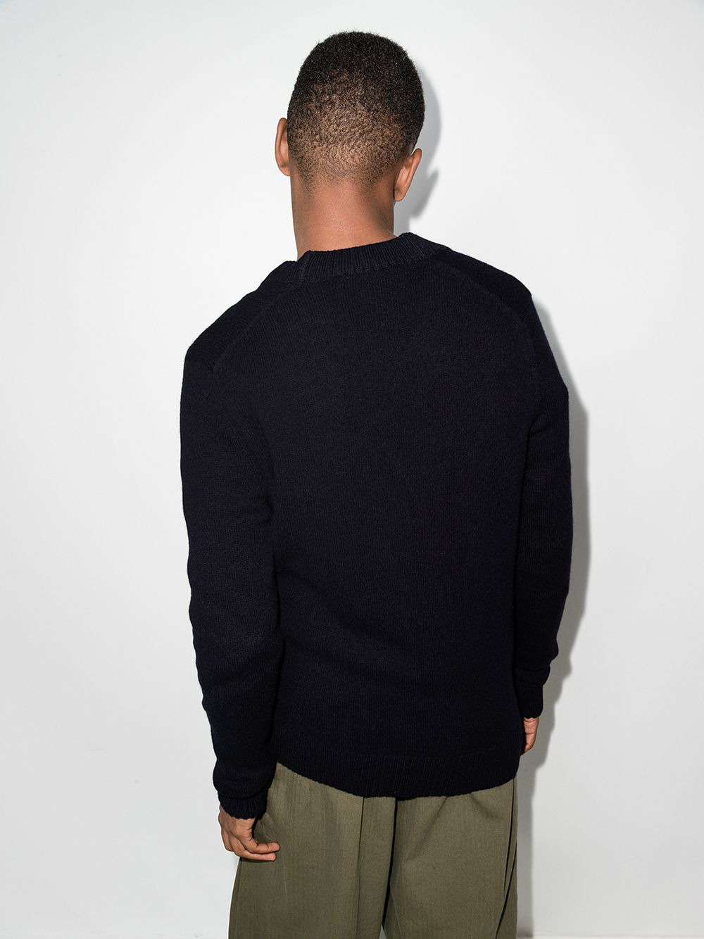 MAISON KITSUNE Men Baby Fox Patch Cosy Cardigan - 3