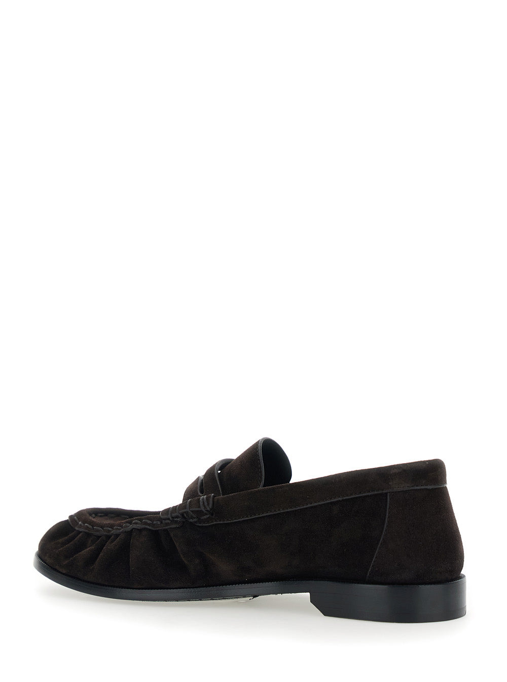 Saint Laurent Women 'Le Loafer' Brown Loafers With Cassandre In Suede Woman - 3