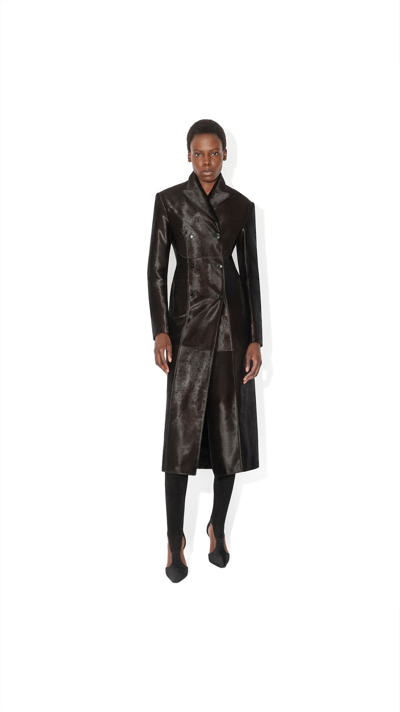PONY CALFSKIN TAILORED COAT 2