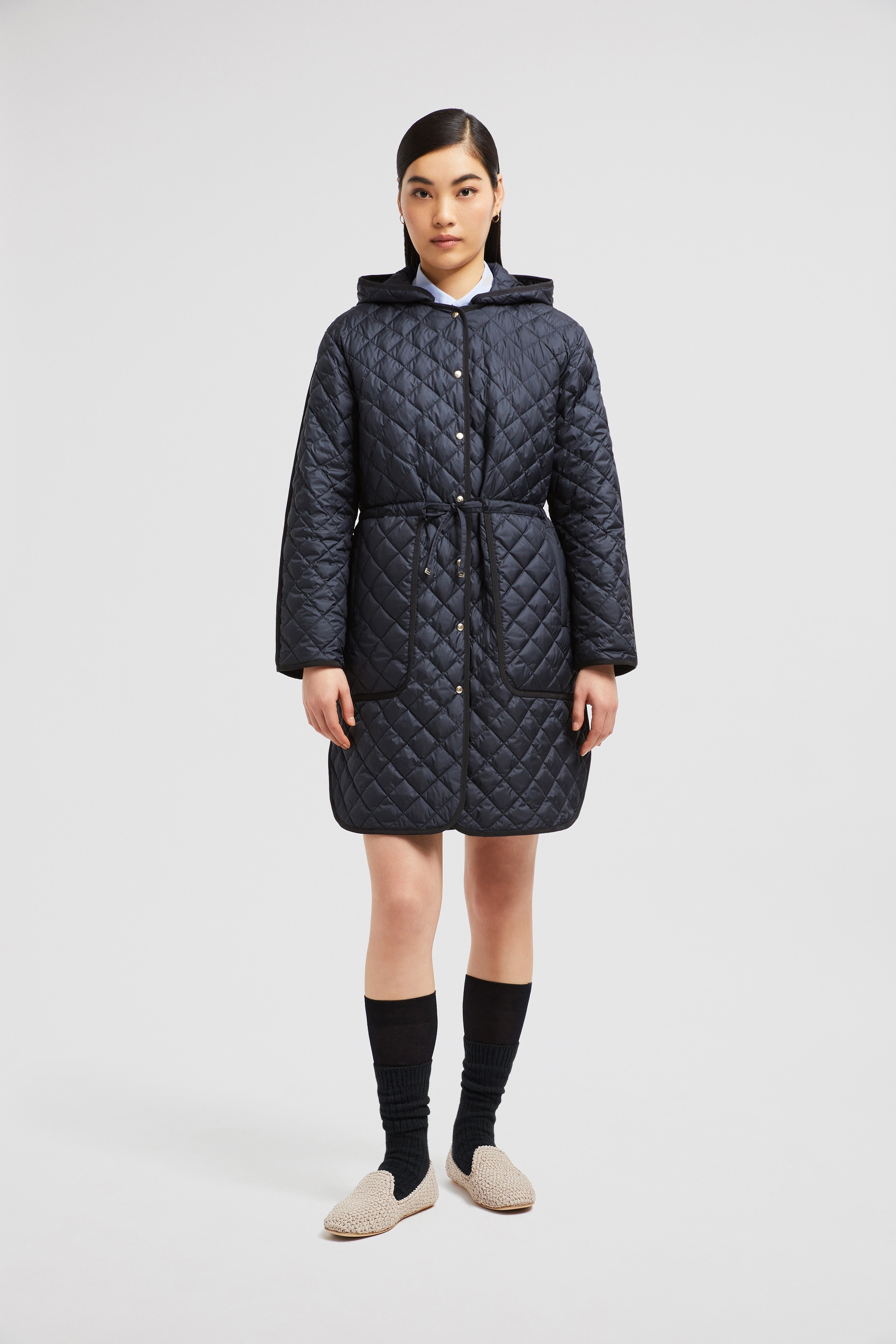 Etelan Hooded Diamond-Quilted Long Down Jacket - 3