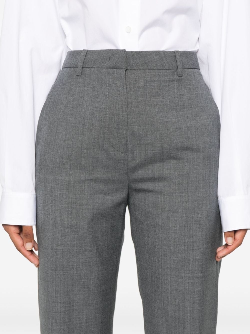virgin-wool straight trousers - 5