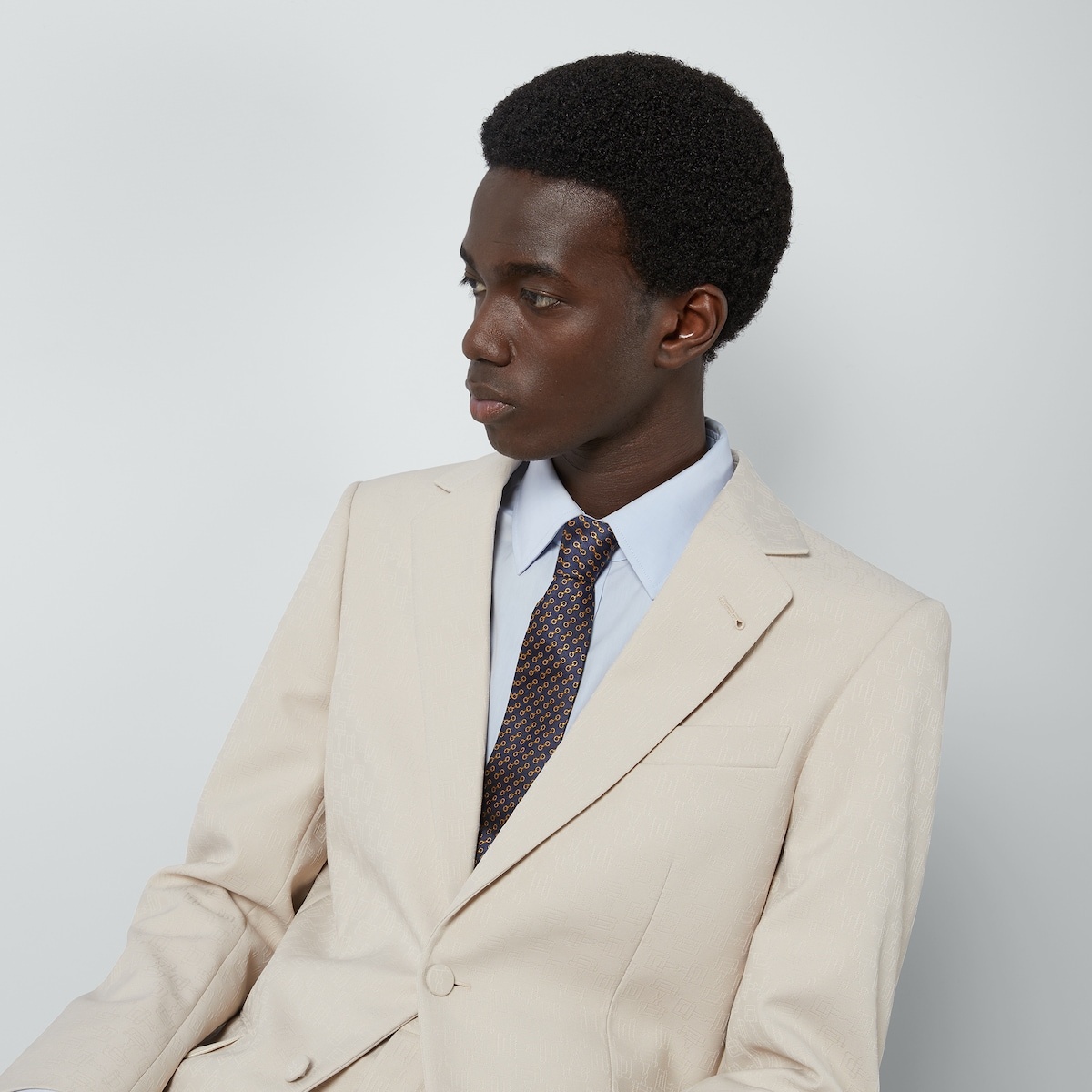 Horsebit silk jacquard tie - 3