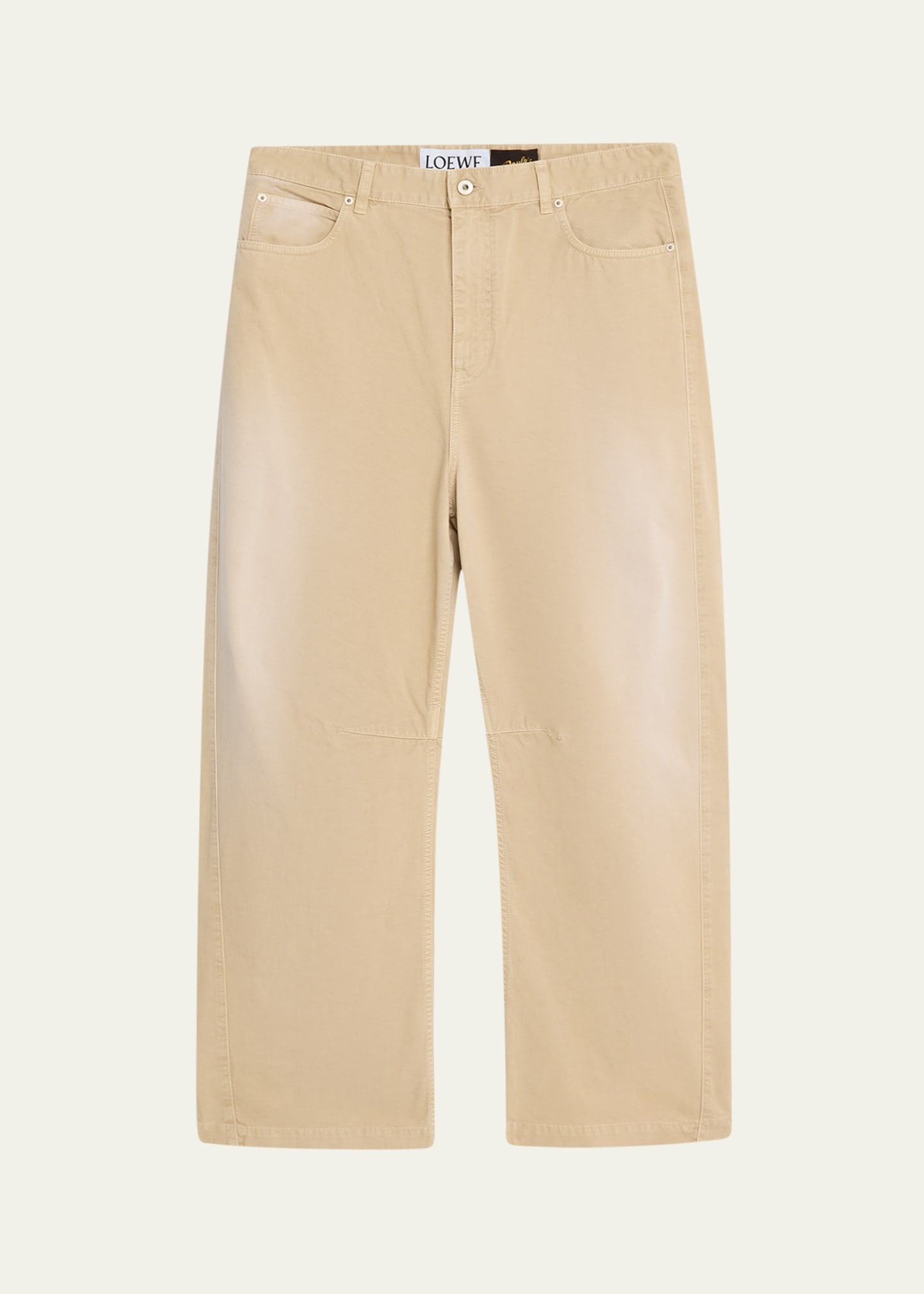 Men's Faded Cotton Barrel Pants - 1